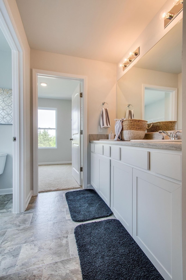 bathroom with vanity