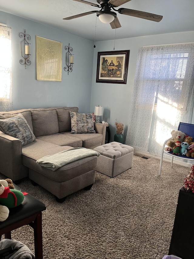 view of carpeted living room