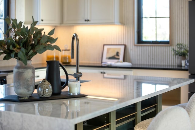 interior space with white cabinets