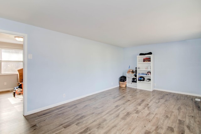 empty room featuring light hardwood / wood-style flooring