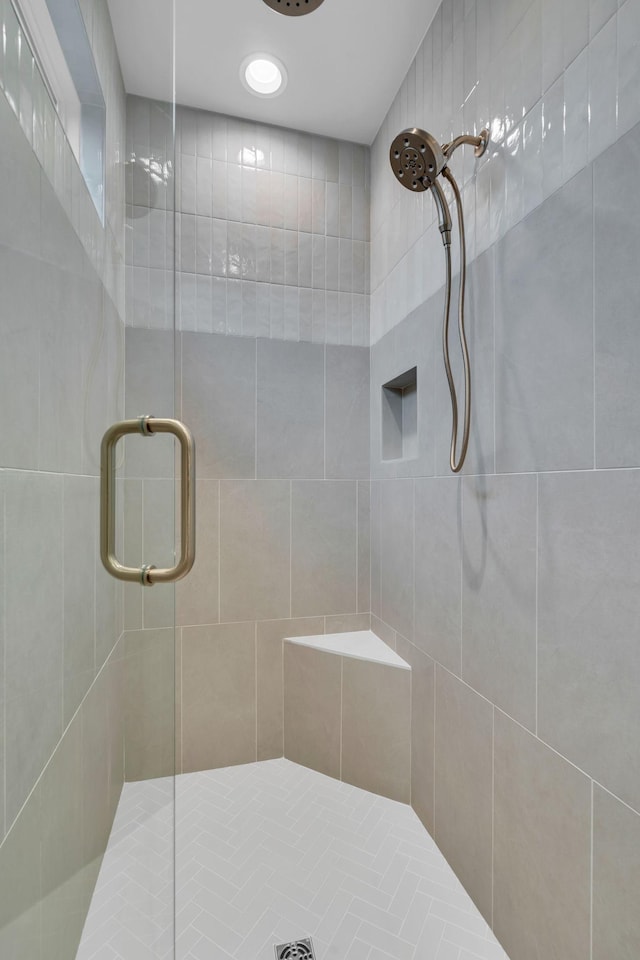 bathroom with walk in shower