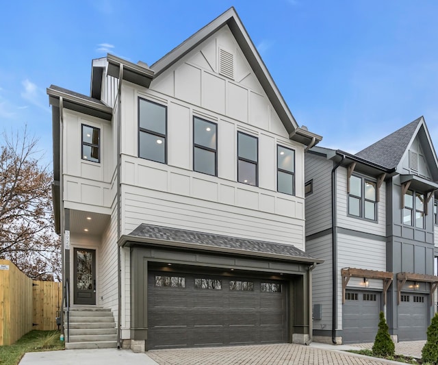 view of front of house featuring a garage