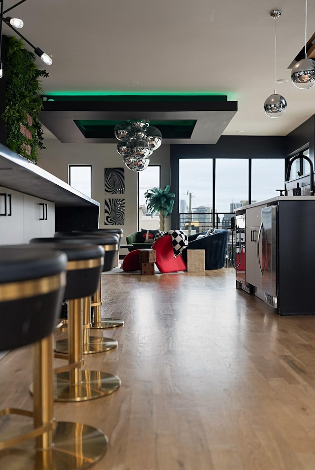 interior space featuring hardwood / wood-style floors