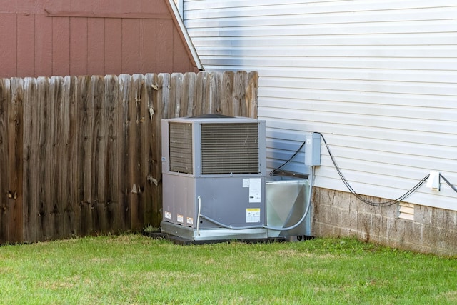 details with central air condition unit