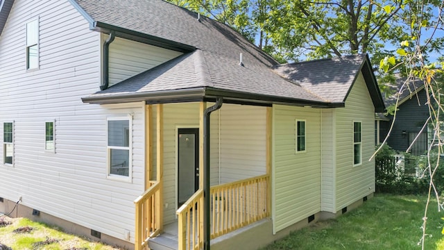 4217 Oakland Ave Lot 194, Chattanooga, TN 37410 - rear view of property with a lawn, a shingled roof, and crawl space