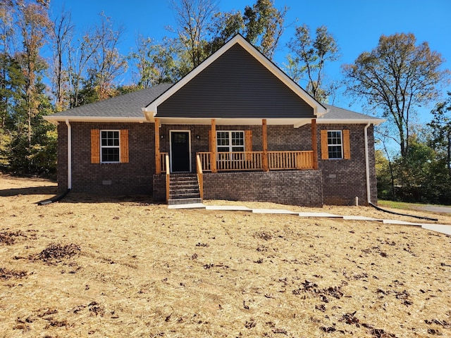 view of front of house with covered porch