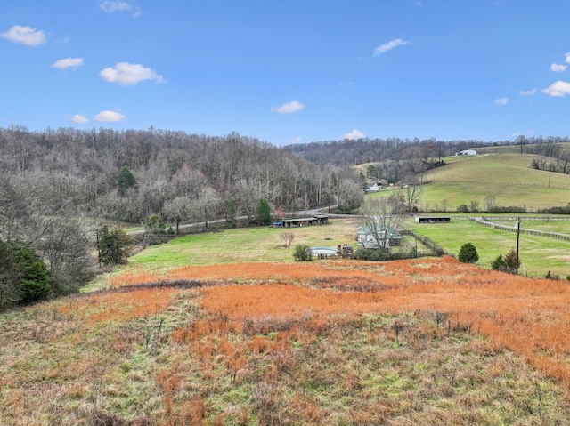 property view of mountains with a rural view