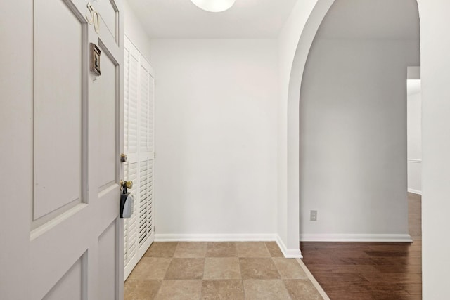 interior space featuring light wood-type flooring