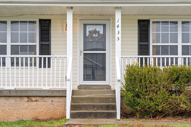 view of doorway to property