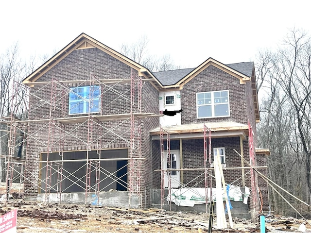 view of front facade featuring a garage