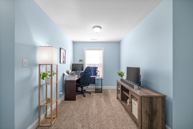 office space with carpet floors