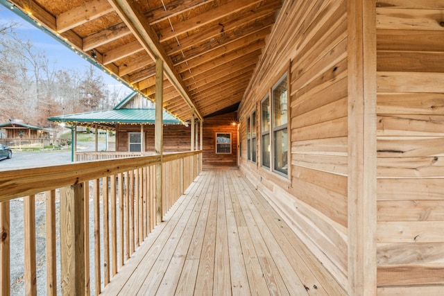 deck featuring a gazebo