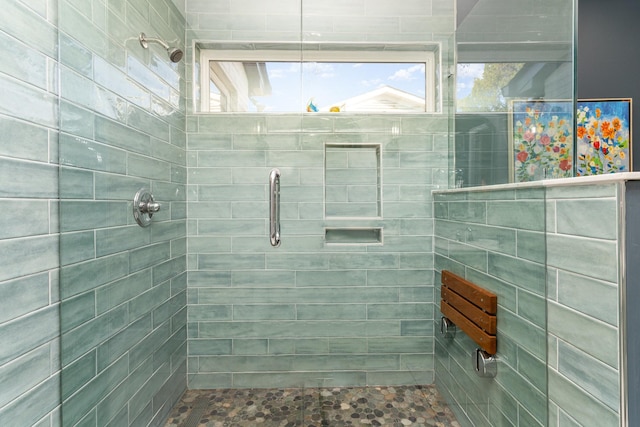 bathroom with an enclosed shower