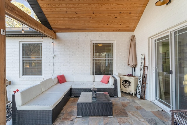 view of patio / terrace with an outdoor living space