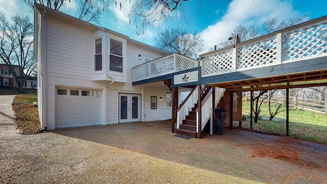 view of front of property featuring french doors