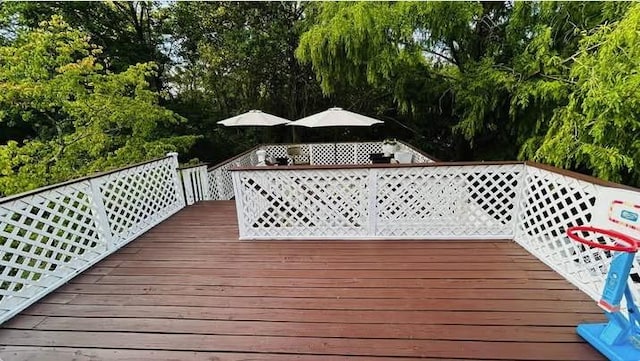 view of wooden terrace