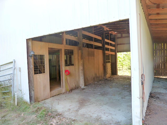 view of horse barn