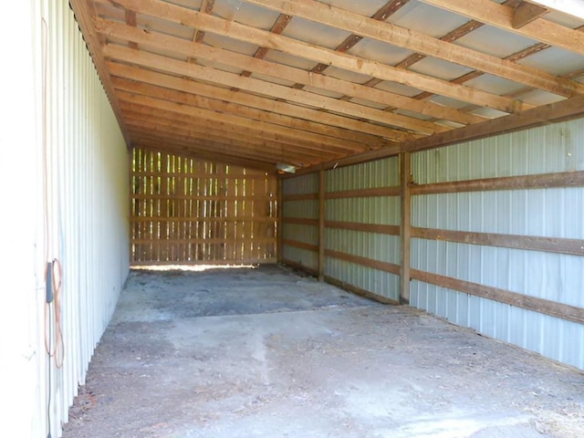 view of storage area