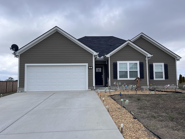 view of front facade with a garage