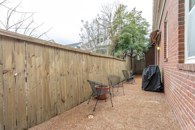 view of patio / terrace with area for grilling