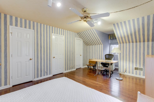 bedroom featuring dark wood-type flooring