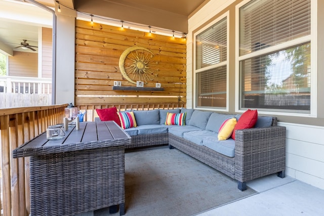 view of patio with an outdoor living space