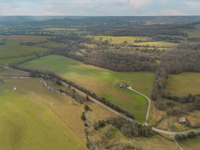 bird's eye view with a rural view