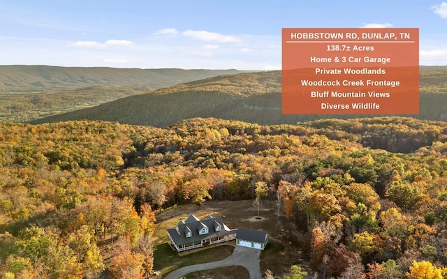 3868 Hobbstown Rd, Dunlap, TN 37327 - bird's eye view of a forest and mountains