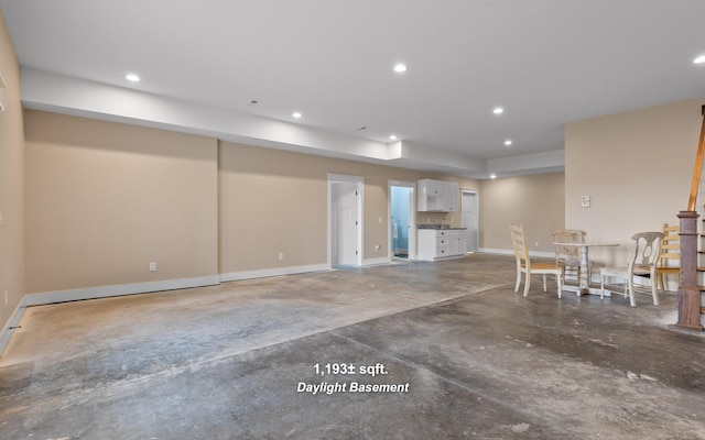 3868 Hobbstown Rd, Dunlap, TN 37327 - living room with concrete floors and recessed lighting