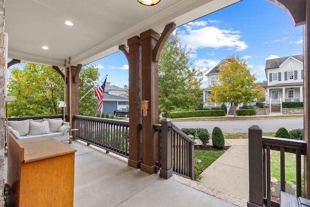 view of patio with covered porch