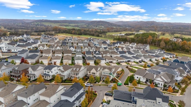 aerial view featuring a mountain view