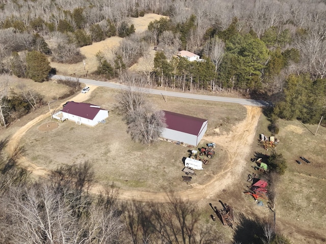 drone / aerial view featuring a rural view