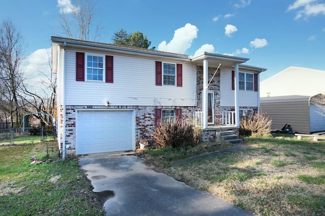 split foyer home with a garage