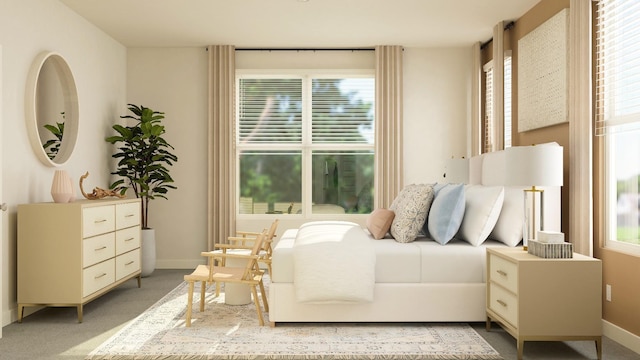 view of carpeted bedroom