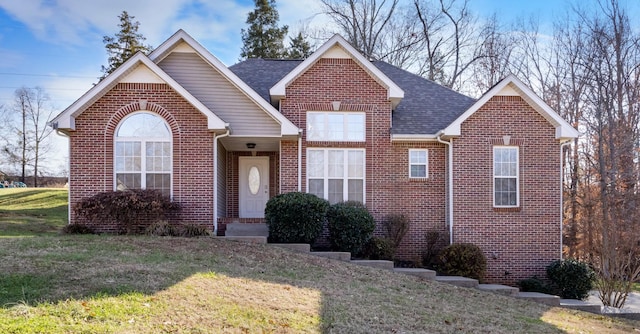 view of front of house with a front yard