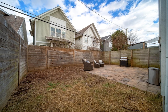 view of yard featuring a patio