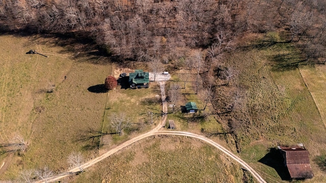 drone / aerial view with a rural view