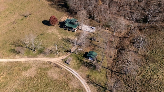 drone / aerial view featuring a rural view