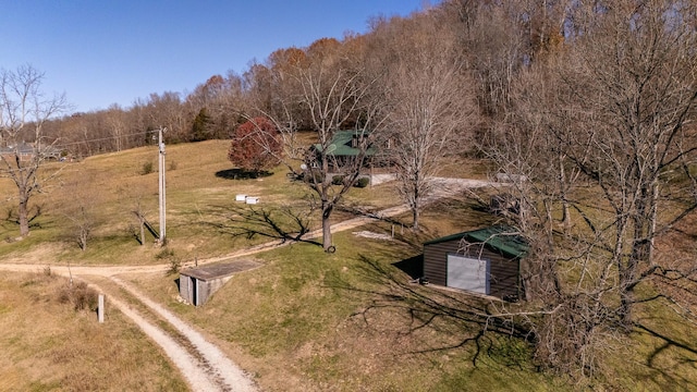 bird's eye view featuring a rural view