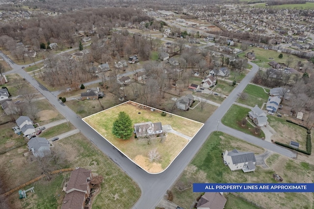 birds eye view of property