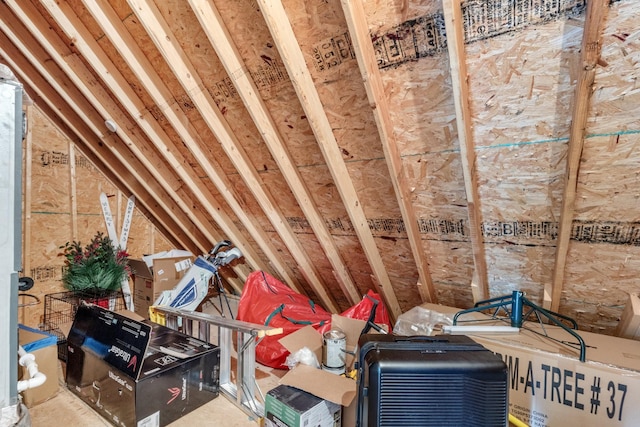 view of attic