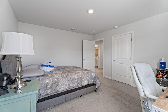 view of carpeted bedroom