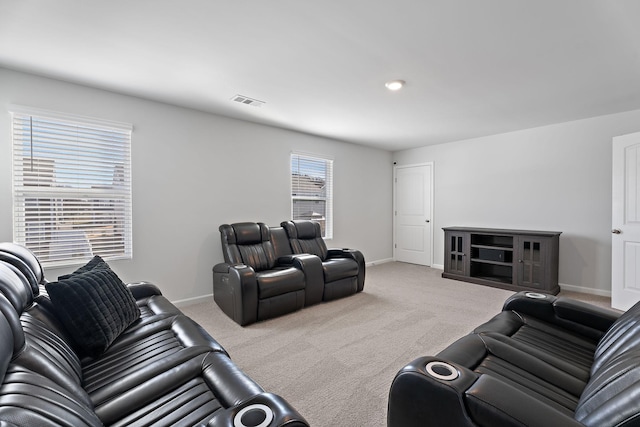 living room with carpet