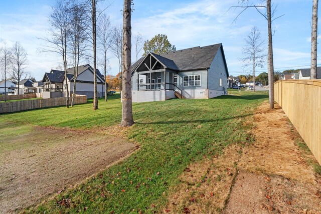 exterior space featuring a lawn