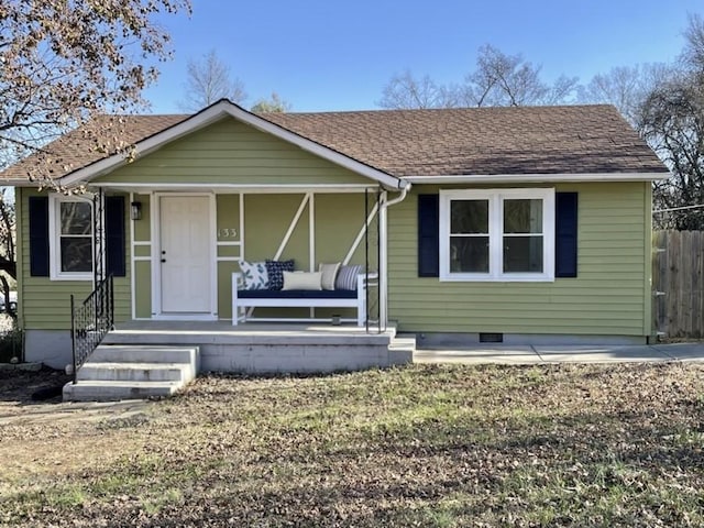 view of front of house with a porch