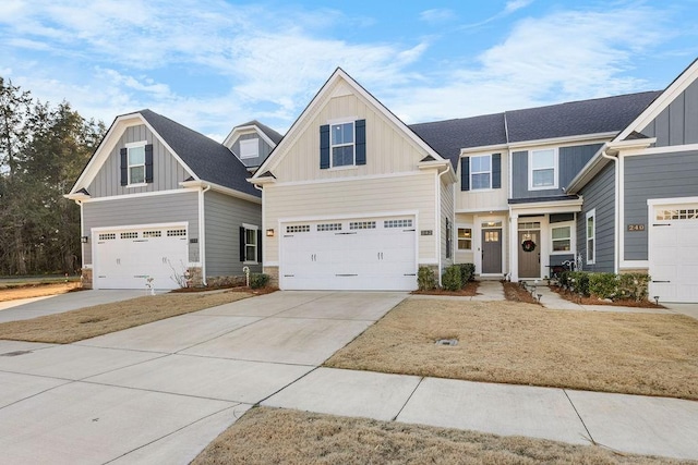 craftsman-style home featuring a garage