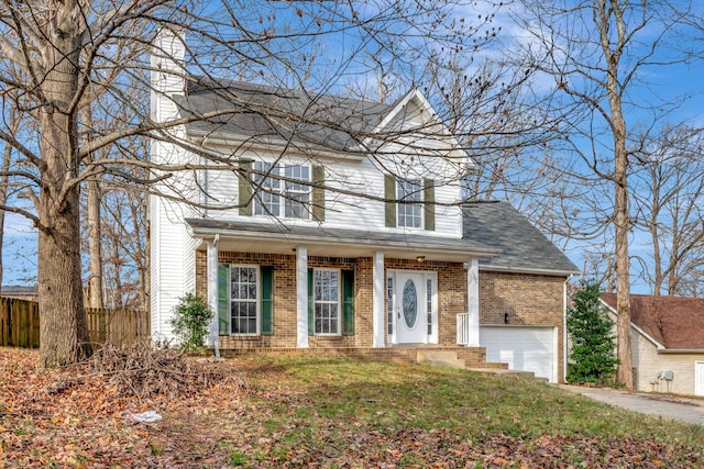 view of property with a front lawn