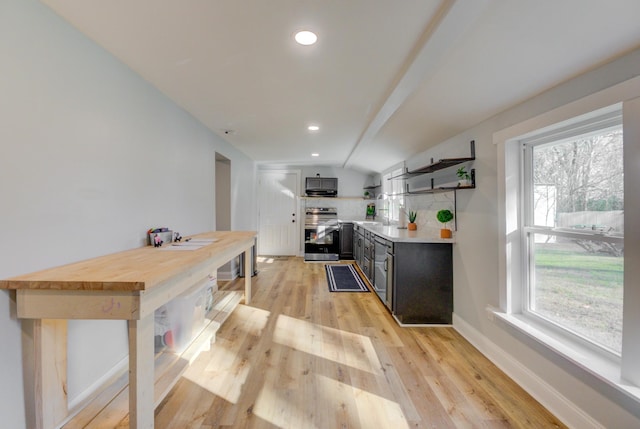 70 Laneview Concord Rd, Trenton, TN 38382 - kitchen with range, open shelves, light countertops, plenty of natural light, and recessed lighting