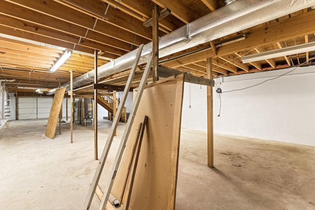 basement with gas water heater