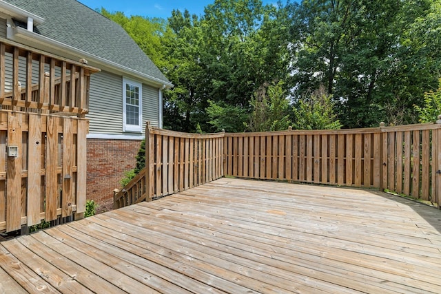 view of wooden deck